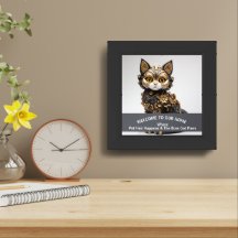 Funny pet-freundliche Zuhause Warnung Boss Cat