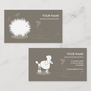 Funny pet grooming Business Card Visitenkarte