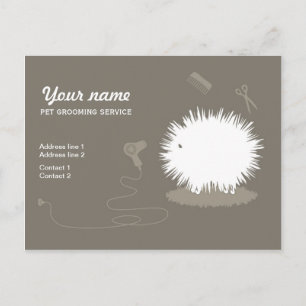 Funny pet grooming Werbeaktion Postcard Postkarte