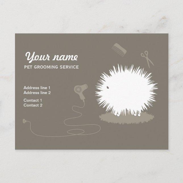 Funny pet grooming Werbeaktion Postcard Postkarte (Vorderseite)