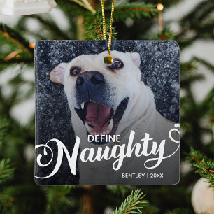 Funny Pet Hund Weihnachts-Foto Keramikornament