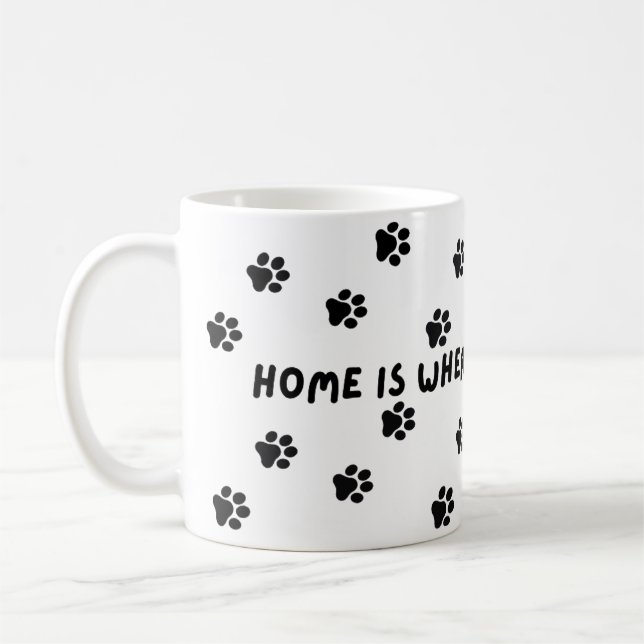 Funny, Pet Lover Tasse. Zuhause ist dort, wo die P Kaffeetasse (Links)