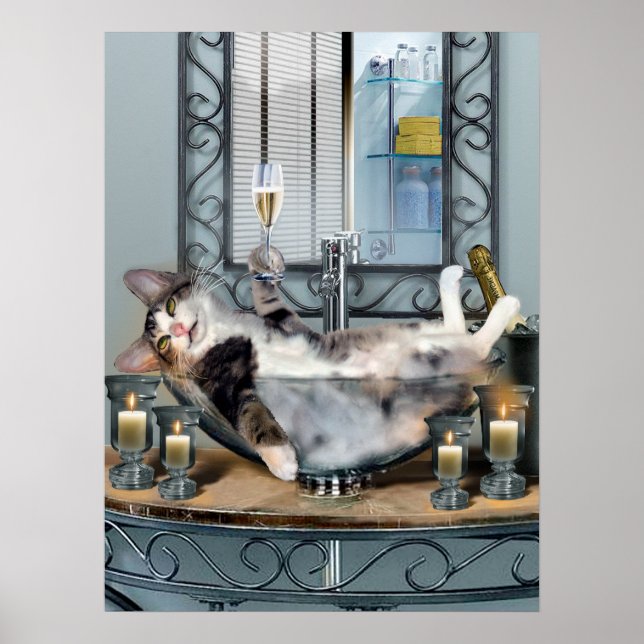Funny Pet Poster Tipsy Kitty (Vorne)
