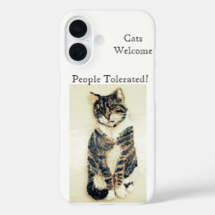 Funny Pet Quote Tabby Cat iPhone 16 Hülle