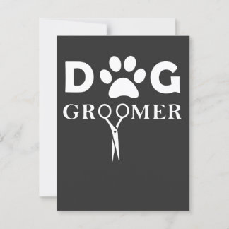 Funny Pet Workwear Grooming Hunde Groomer Männer F Postkarte