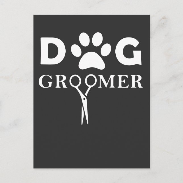 Funny Pet Workwear Grooming Hunde Groomer Männer F Postkarte (Vorderseite)