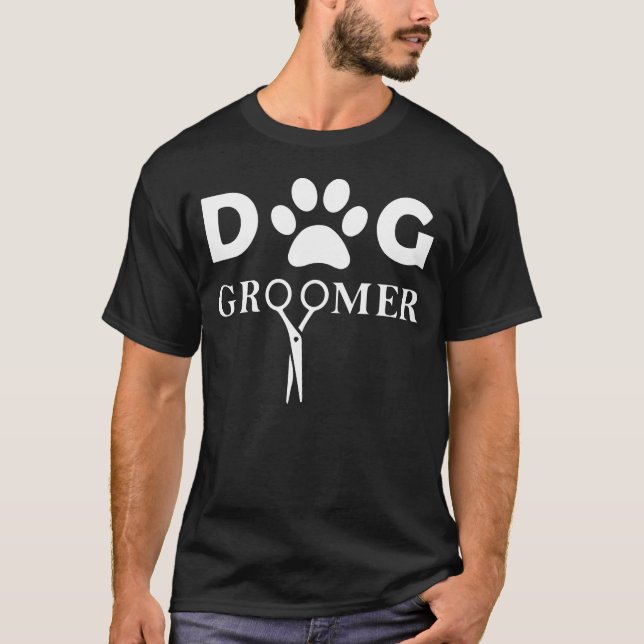 Funny Pet Workwear Grooming Hunde Groomer Männer F T-Shirt (Vorderseite)
