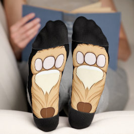 Funny Pfeffer Hundewelpe Feet Socks Knee Tier Socken