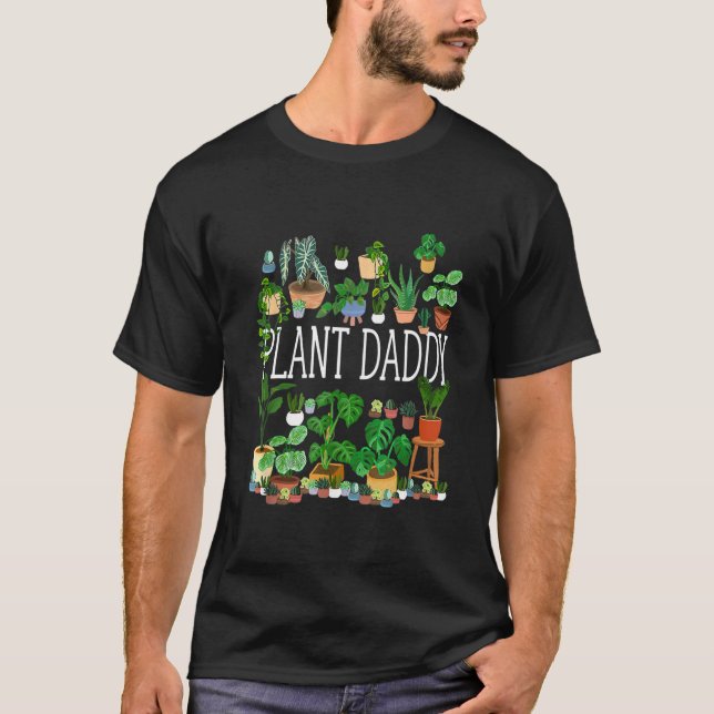 Funny Pflanze Daddy Leaf Gärtner Vater T-Shirt (Vorderseite)