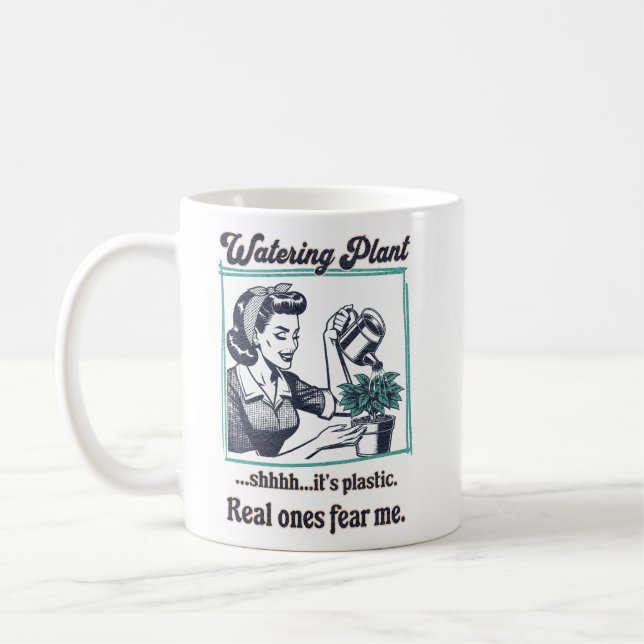 Funny Pflanze Lover Retro Design Kaffeetasse (Links)