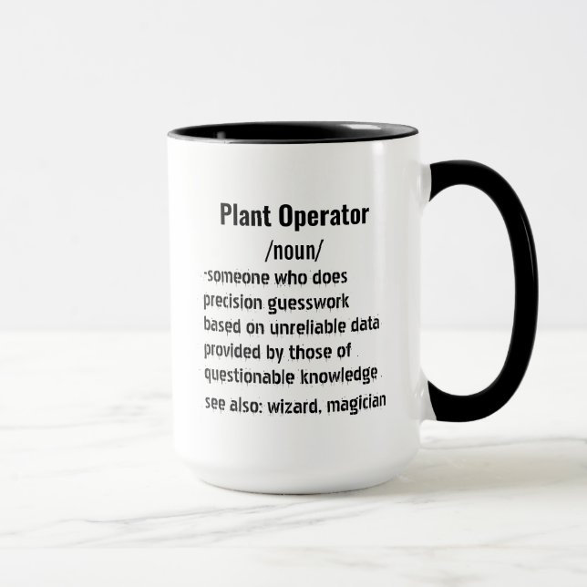 Funny Pflanze Operator Definition Geschenke Tasse (Rechts)