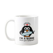 Funny Pflege Zitat Tasse mit niedlichen Pinguin Kr