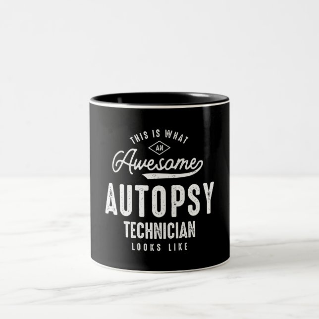 Funny Phantastisch Autopsy Techniker Job Beruf Zweifarbige Tasse (Mittel)