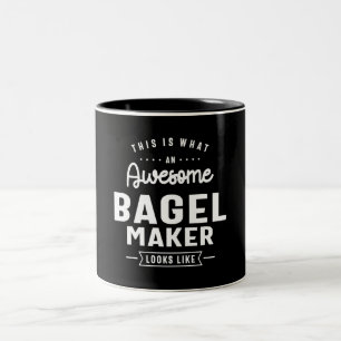 Funny Phantastisch Bagel Maker Job Beruf Zweifarbige Tasse