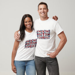 Funny Phantastisch British Tourist Flag Typografie T-Shirt