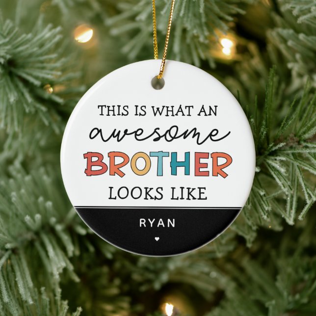 Funny Phantastisch Brother | Personalisiert Brothe Keramik Ornament (Baum)