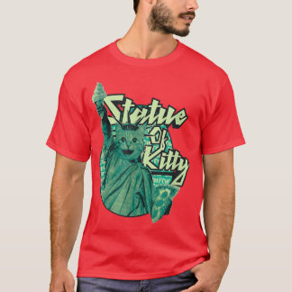 Funny Phantastisch Cat As The Statue of Kitty Libe T-Shirt
