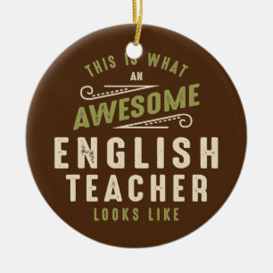 Funny Phantastisch English Teacher Job Beruf Keramik Ornament