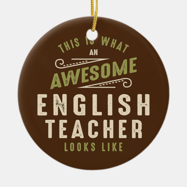Funny Phantastisch English Teacher Job Beruf Keramik Ornament (Vorne)