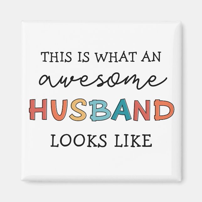 Funny Phantastisch Husband Gips | Bester Husband j Magnet (Vorne)