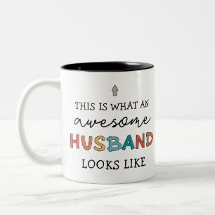 Funny Phantastisch Husband Gips   Bester Husband j Zweifarbige Tasse