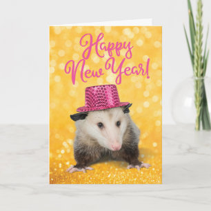 Funny Phantastisch Possum New Years Karte