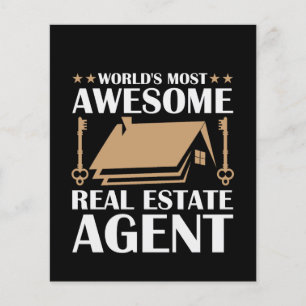Funny Phantastisch Real Anwesen Agent Zitat Flyer