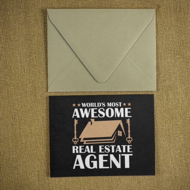 Funny Phantastisch Real Anwesen Agent Zitat Postkarte (awesome real estate agent postcard)