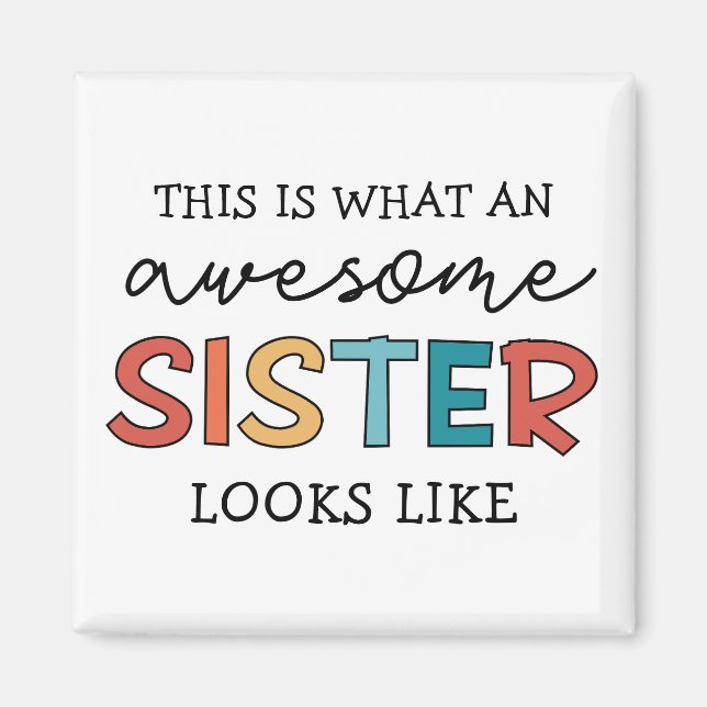 Funny Phantastisch Sister | Geschenke für Beste Sc Magnet (Vorne)