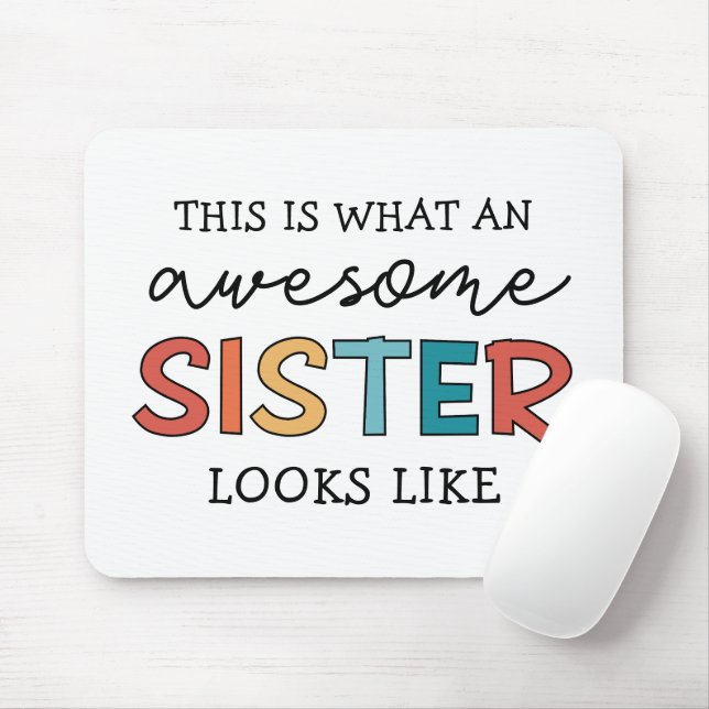 Funny Phantastisch Sister | Geschenke für Beste Sc Mousepad (Mit Mouse)