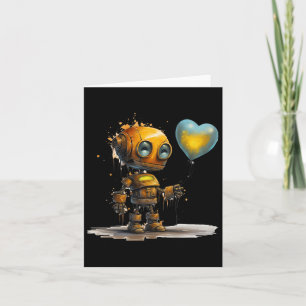 Funny Phantastisch Valentine Liebe Roboter mit Her Karte