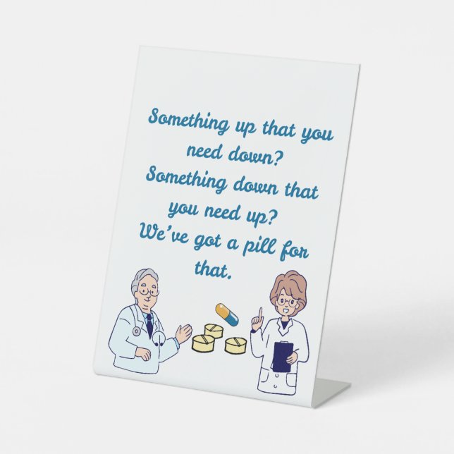 Funny Pharmacist  Sockelschild (Vorderseite)