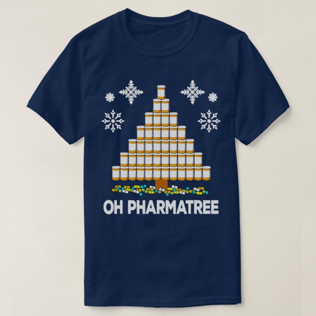 Funny Pharmacy Christmas Mediation 1 T-Shirt (Design vorne)