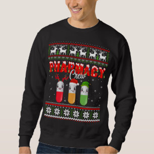 Funny Pharmacy Crew Funny Pills Frohe Weihnachten  Sweatshirt