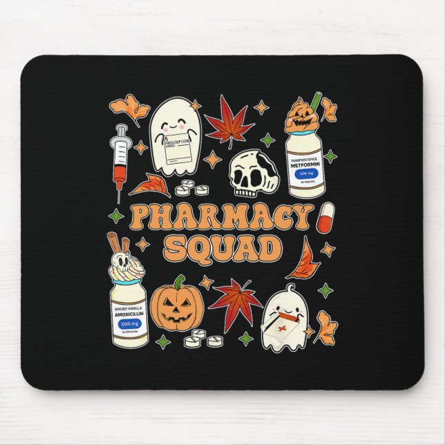 Funny Pharmacy Squad Halloween Pharmaceuticals Tec Mousepad (Vorne)