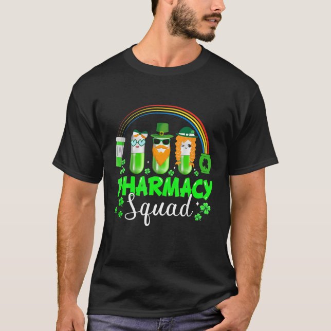 Funny Pharmacy Squad Leprechaun Pharmacist St Patr T-Shirt (Vorderseite)