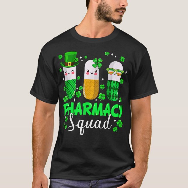 Funny Pharmacy Squad Leprechaun Pharmacist St Patr T-Shirt (Vorderseite)