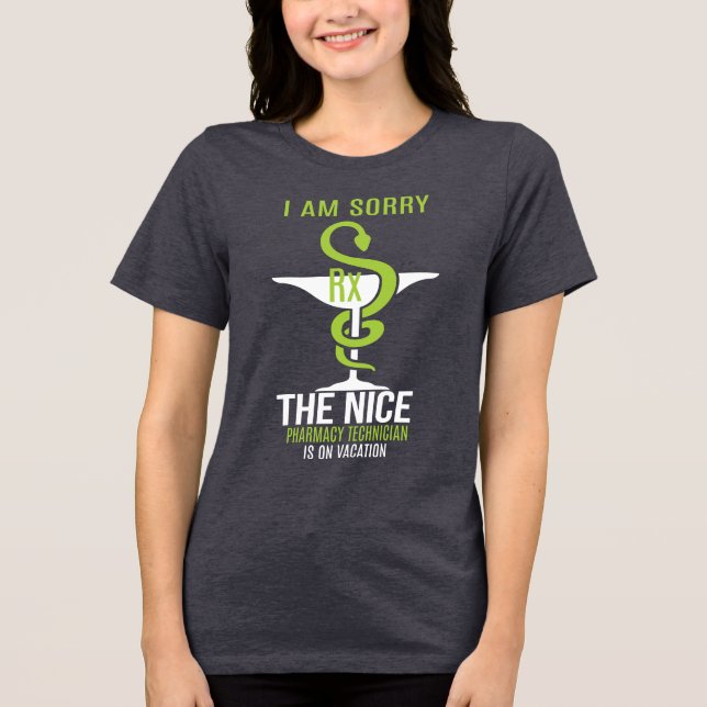 Funny Pharmacy Tech im Urlaub Tri-Blend Shirt (Vorderseite)