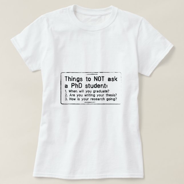 Funny Phd Shirt Doctoral Candidate Geschenke Disse (Design vorne)