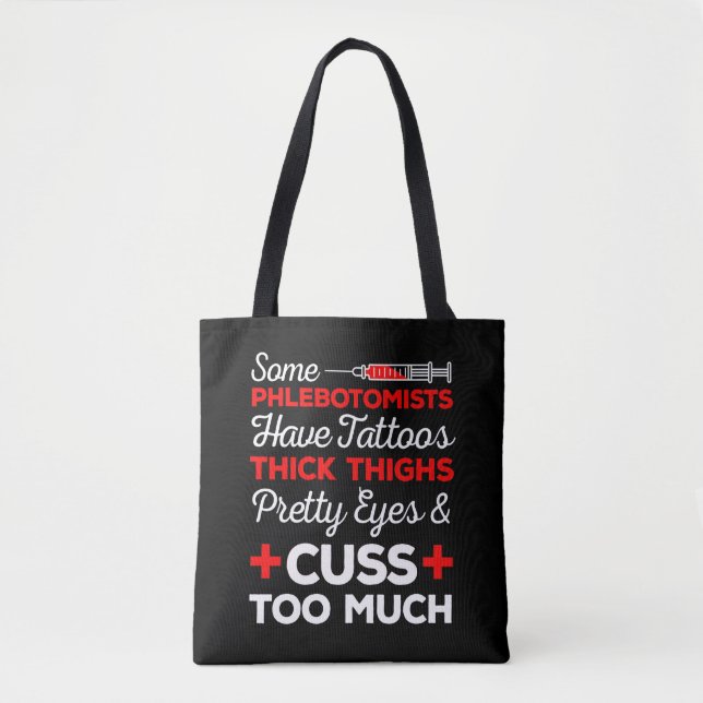 Funny Phlebotomist Geschenk Tattoos dicken Obersch (Vorderseite)