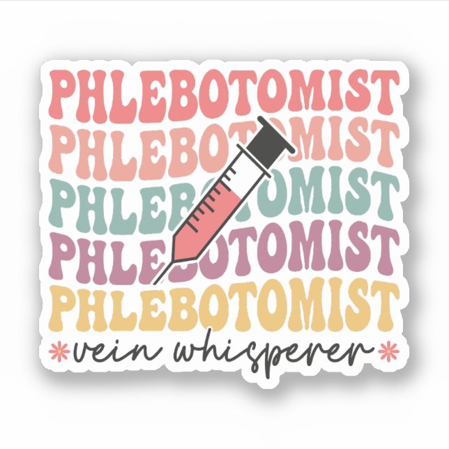 Funny Phlebotomist Vein Whisperer Phlebotomie Aufkleber (Vorderseite)
