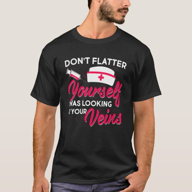 Funny Phlebotomy Nurse Phlebotomist Rn Techniker T-Shirt (Vorderseite)