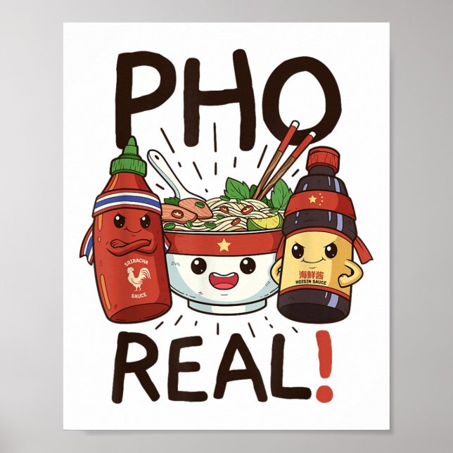 Funny Pho Threads Co Fun Vietnamese Pho Noodle So Poster (Vorne)