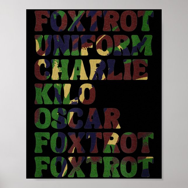 Funny Phonetic Alphabet Nato Military Lice Army Ta Poster (Vorne)