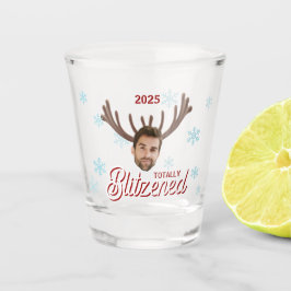 Funny Photo Face Blitzened Christmas Custom Gift Schnapsglas