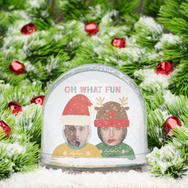 Funny Photo Personalized Christmas Sweater Schneekugeln (Weihnachten)