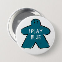 Funny Phrase Grunge Blue Meeple Board Gamer