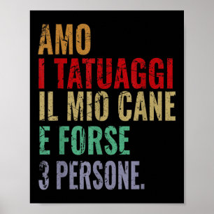 Funny Phrase Man Frau Liebe Tattoos Tattoo und Hun Poster