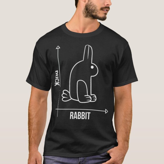 Funny Physical Nerd Duck Rabbit Math Science T-Shi T-Shirt (Vorderseite)