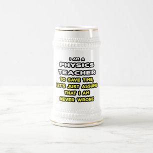 Funny Physical Teacher T - Shirt und Geschenke Bierglas